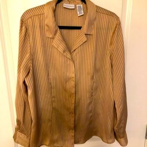 Gold shimmery Button up blouse
